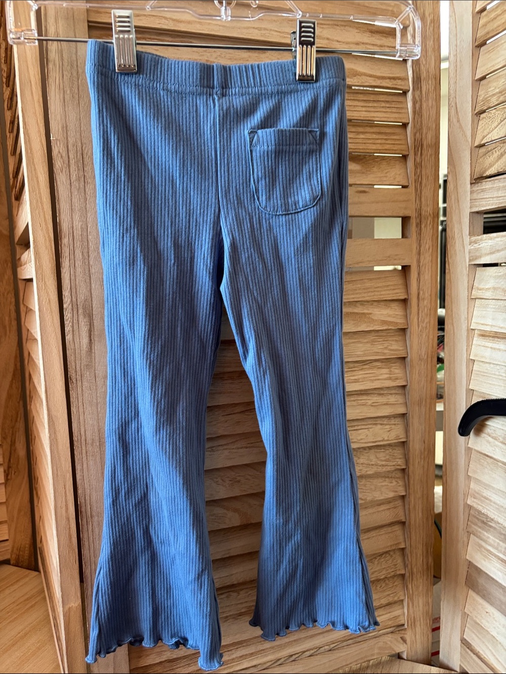 Members Mark, cornflower, blue girls, Ribbed Flare Pants 4T